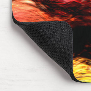 Showy stretched colourful strokes looks like fire  mouse pad