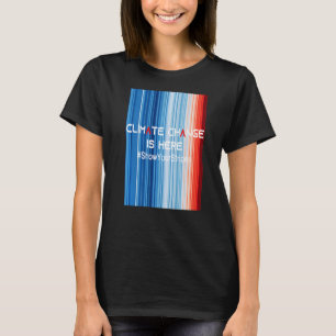 ShowYourStripes  CLIMATE CHANGE IS HERE Global War T-Shirt