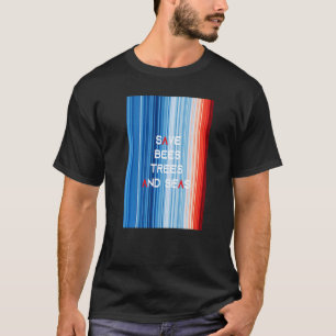 ShowYourStripes u2013 SAVE BEES TREES AND SEAS Glo T-Shirt