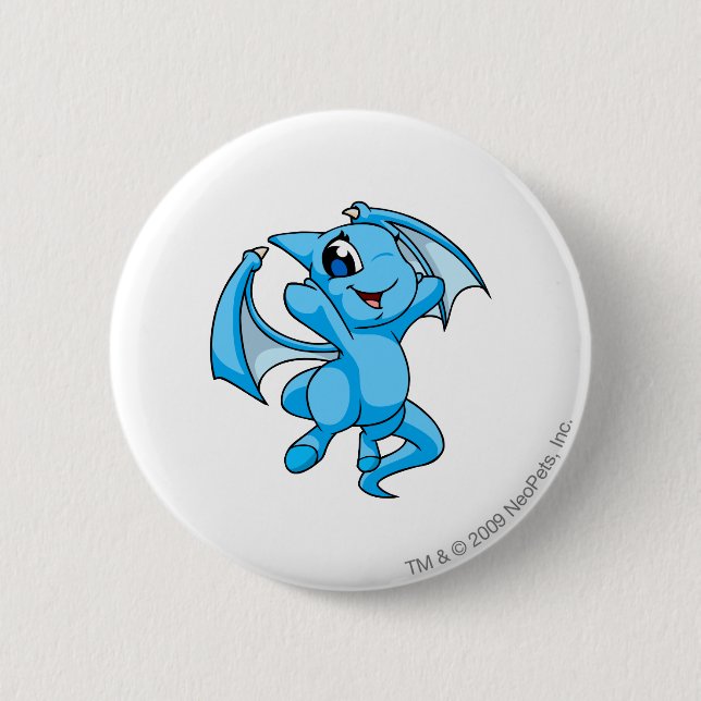 Shoyru Blue 2 Inch Round Button (Front)