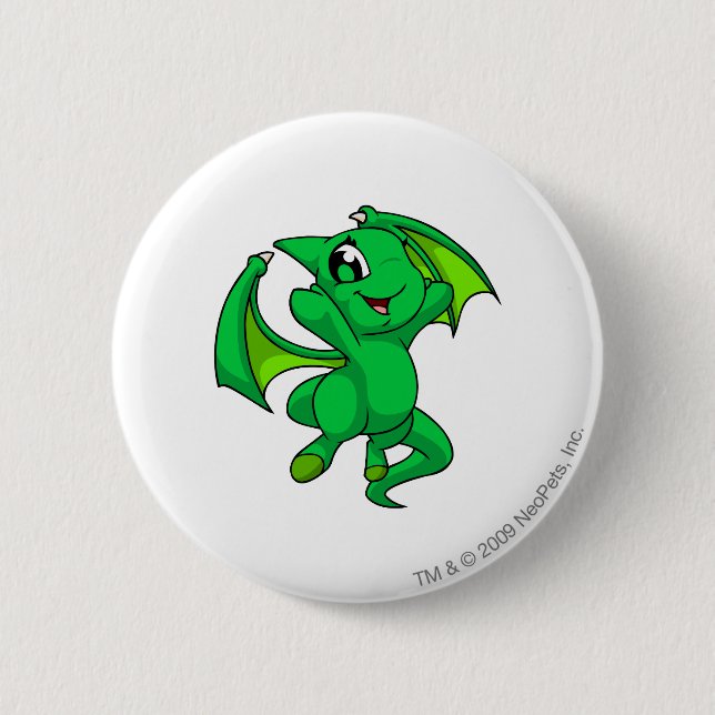 Shoyru Green 2 Inch Round Button (Front)
