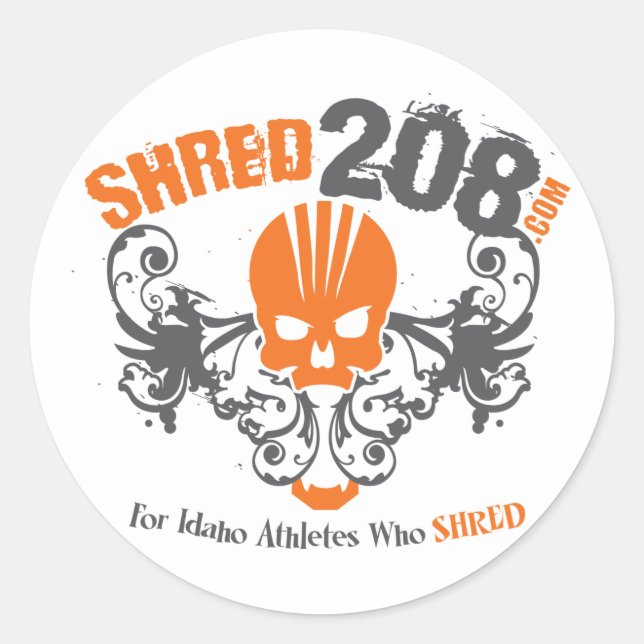 SHRED208.COM STICKER (Front)