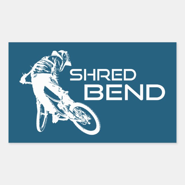 Shred Bend Oregon Mountain Biking Sticker (Front)