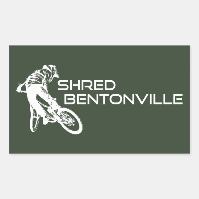 Shred Bentonville Arkansas Mountain Biking Sticker (Front)