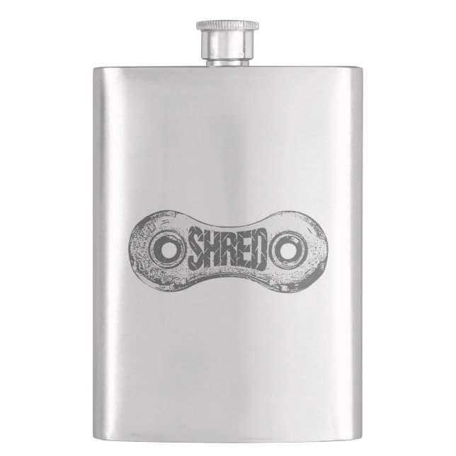 Shred Bike Chain Link Hip Flask (Front)