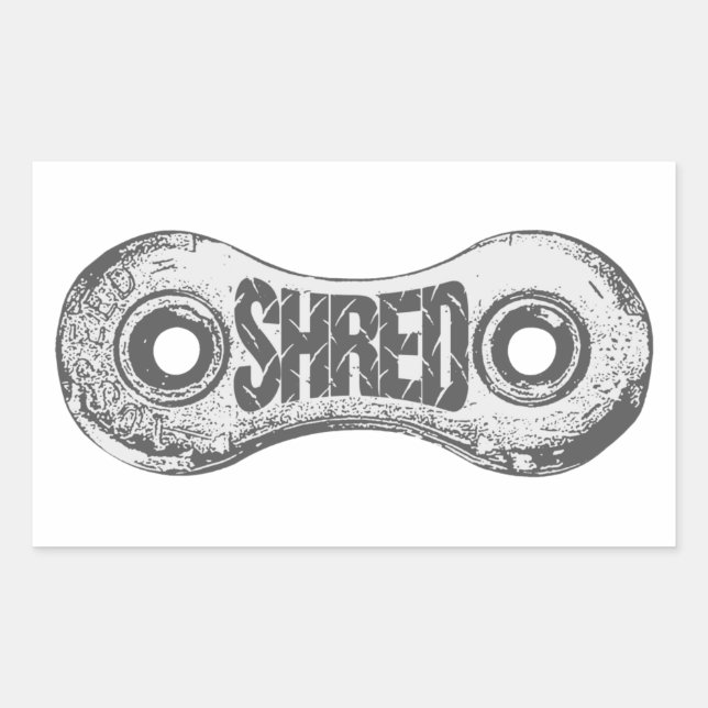 Shred Bike Chain Link Sticker (Front)