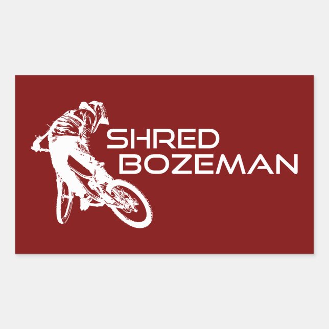 Shred Bozeman Montana Mountain Biking Sticker (Front)