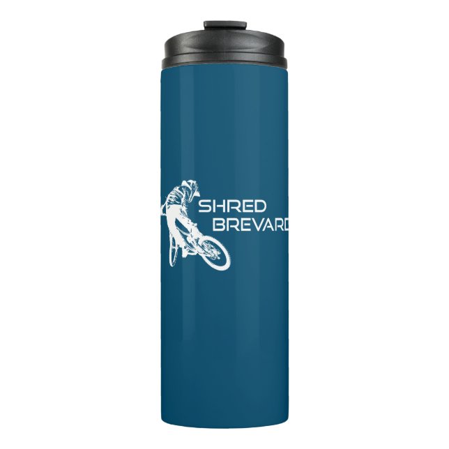 Shred Brevard North Carolina Mountain Biking Thermal Tumbler (Front)