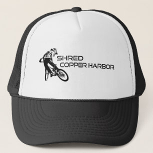Shred Copper Harbour Michigan Mountain Biking Trucker Hat