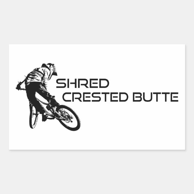 Shred Crested Butte Colorado Mountain Biking Sticker (Front)