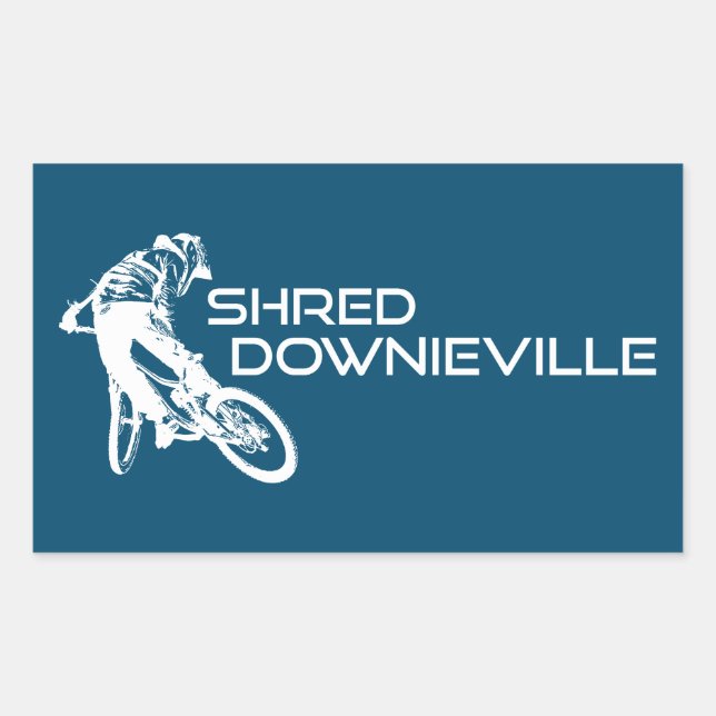Shred Downieville California Mountain Biking Sticker (Front)