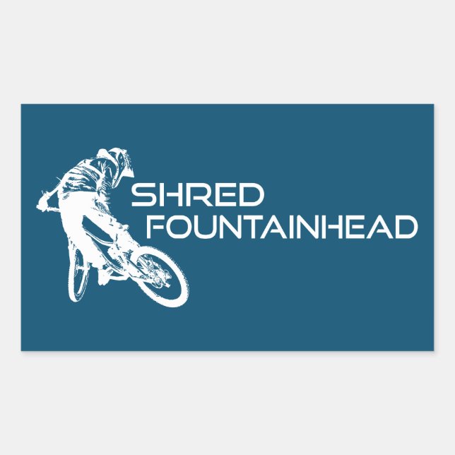 Shred Fountainhead Virginia Mountain Biking Sticker (Front)