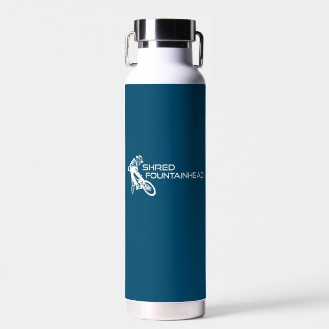 Shred Fountainhead Virginia Mountain Biking Water Bottle (Front)