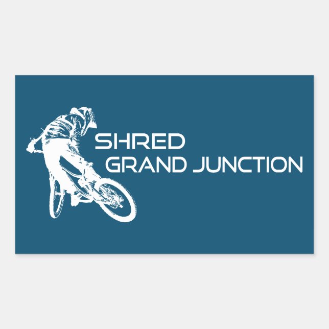 Shred Grand Junction Colorado Mountain Biking Sticker (Front)