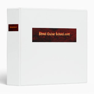 Shred Guitar School.com White Binder 2.2"