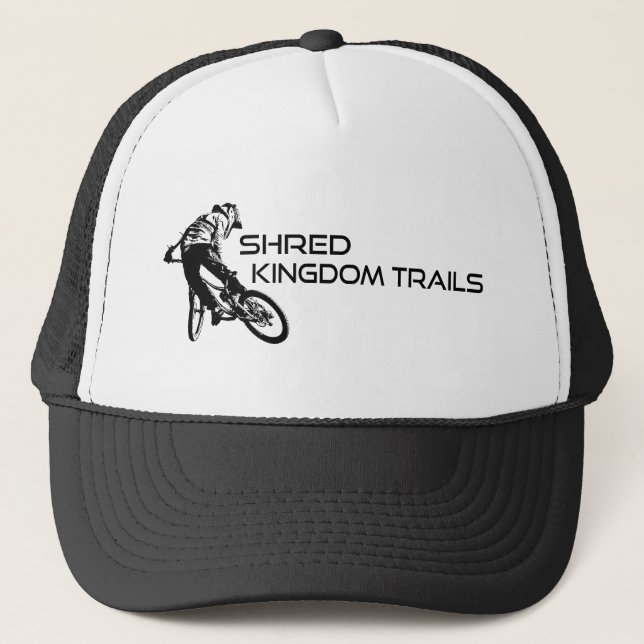 Shred Kingdom Trails Vermont Mountain Biking Trucker Hat (Front)
