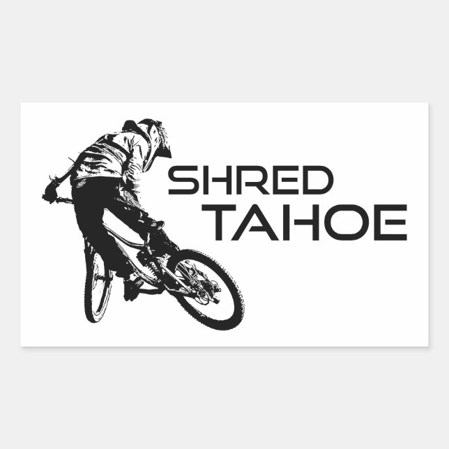 Shred Lake Tahoe Mountain Biking Sticker (Front)