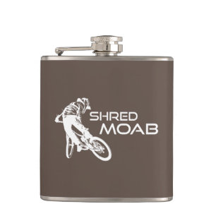Shred Moab Mountain Biking Hip Flask