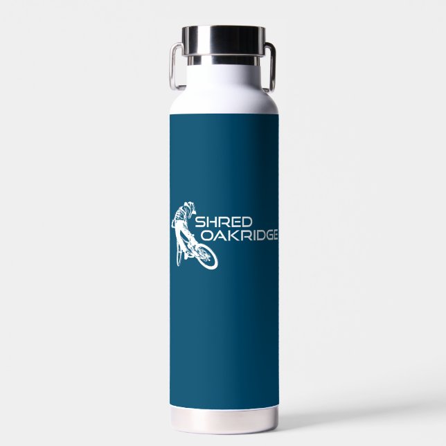 Shred Oakridge Oregon Mountain Biking Water Bottle (Front)