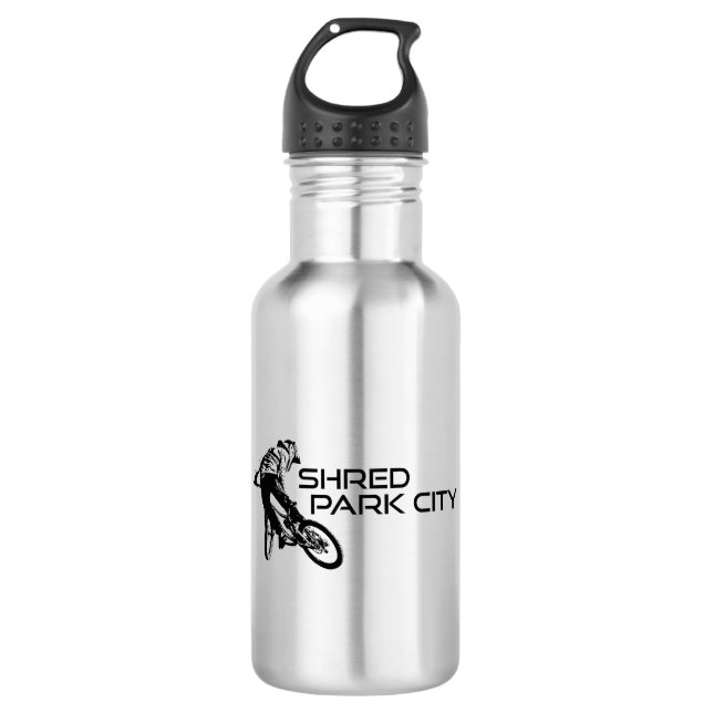 Shred Park City Utah Mountain Biking 532 Ml Water Bottle (Front)