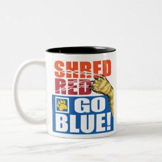 Shred Red Go Blue mug Take a sip and support !