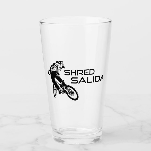 Shred Salida Colorado Mountain Biking Glass (Front)