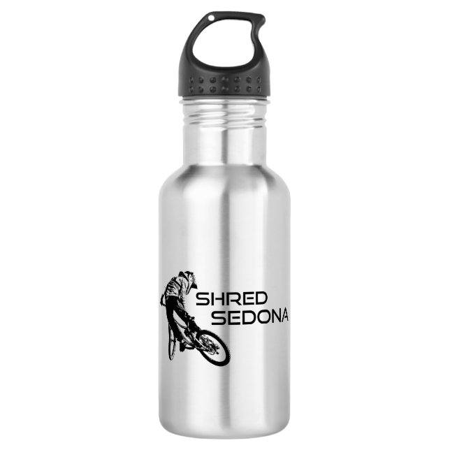 Shred Sedona Arizona Mountain Biking 532 Ml Water Bottle (Front)