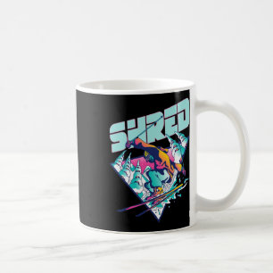 Shred Shirt Vintage Freestyle Ski 80s Costume Retr Coffee Mug