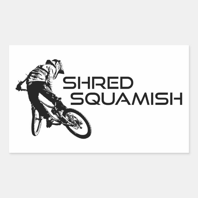 Shred Squamish Mountain Biking Sticker (Front)