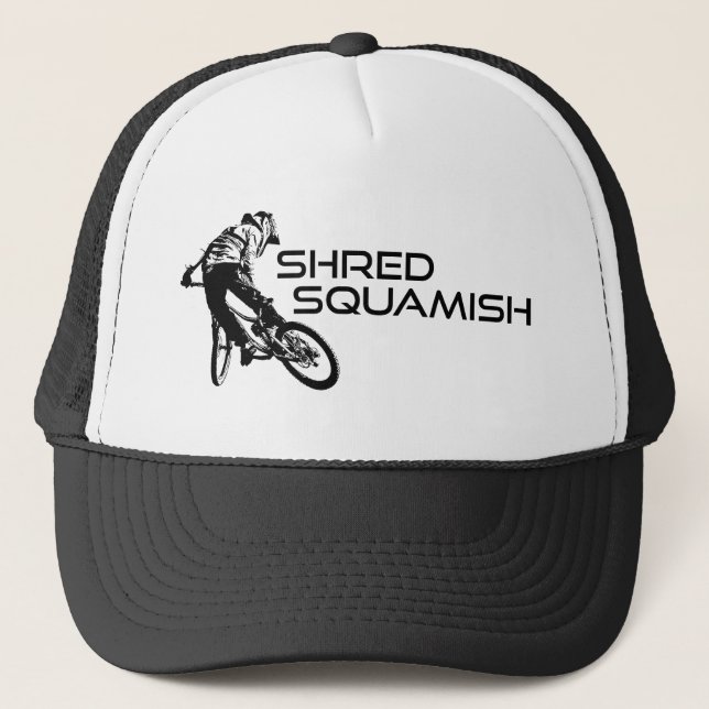 Shred Squamish Mountain Biking Trucker Hat (Front)