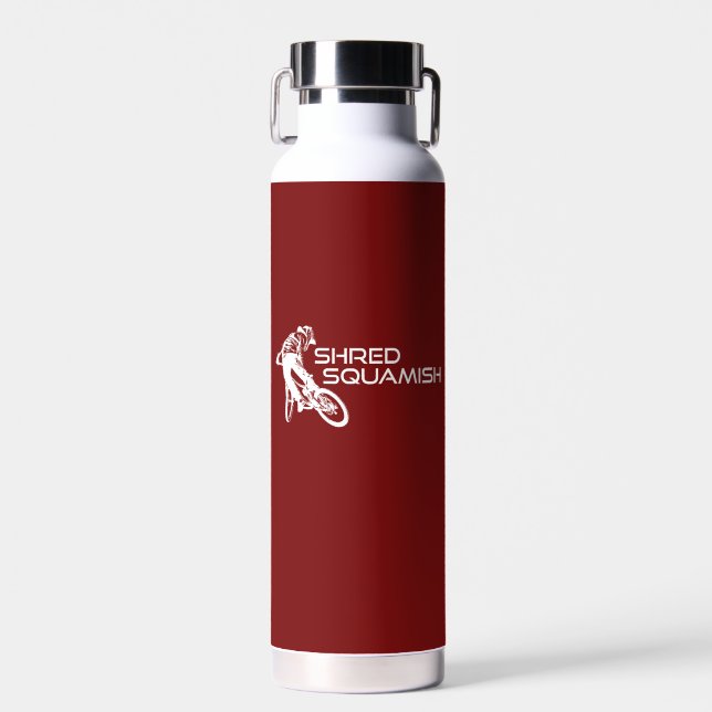 Shred Squamish Mountain Biking Water Bottle (Front)