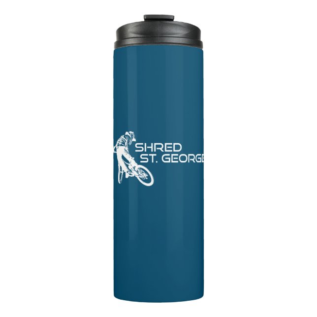 Shred St. George Utah Mountain Biking Thermal Tumbler (Front)
