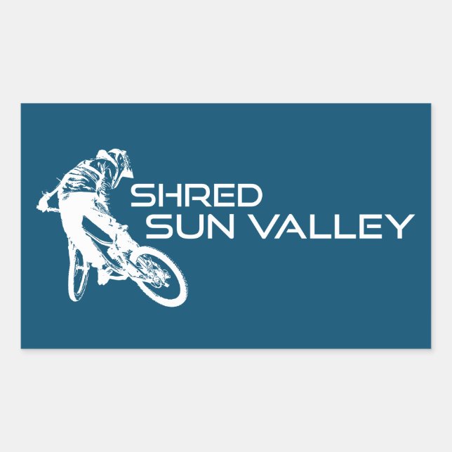 Shred Sun Valley Idaho Mountain Biking Sticker (Front)