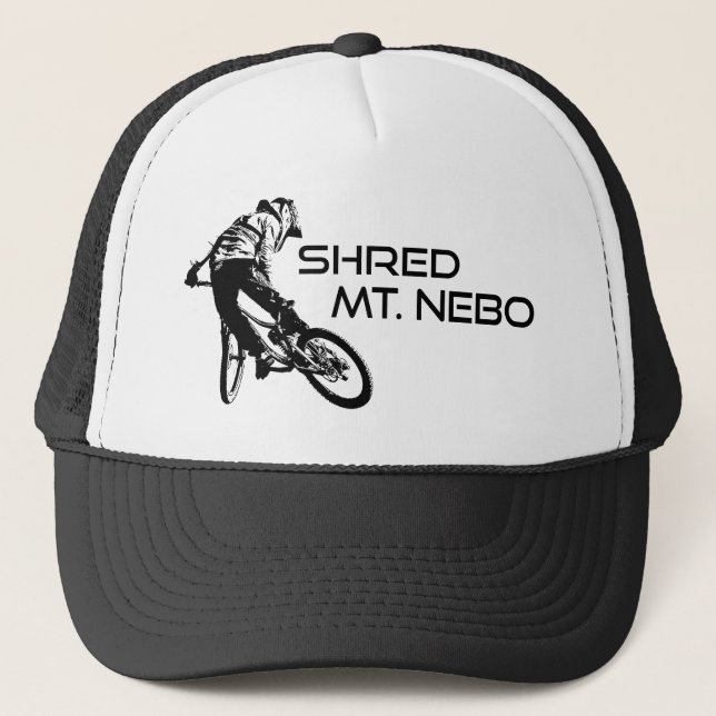 Shred The Mt. Nebo Trail Bentonville Trucker Hat (Front)
