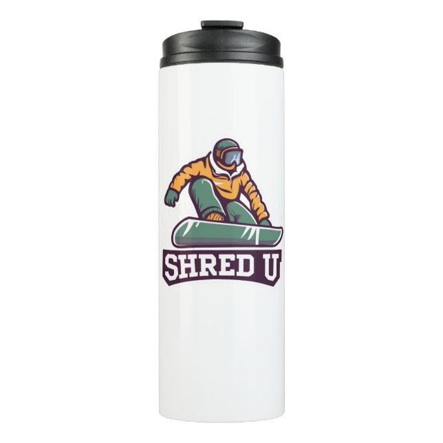 Shred University Snowboarding Thermal Tumbler (Front)