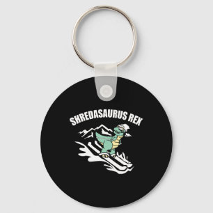 Shredasaurus Rex Ski Dinosaur Kids Funny Skiing Gi Keychain