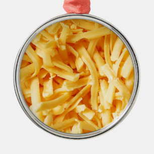 Shredded Cheddar Cheese Metal Ornament