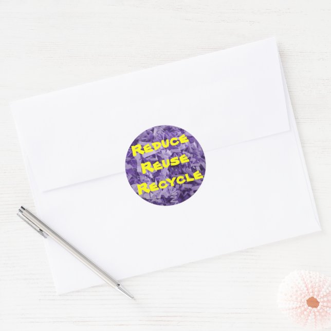 Shredded Crinkle Paper Background Classic Round Sticker (Envelope)