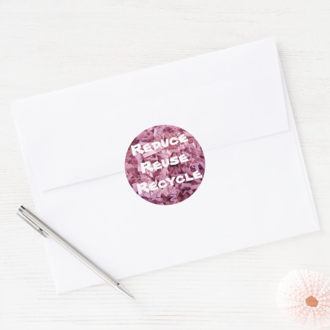 Shredded Crinkle Paper Background Classic Round Sticker (Envelope)