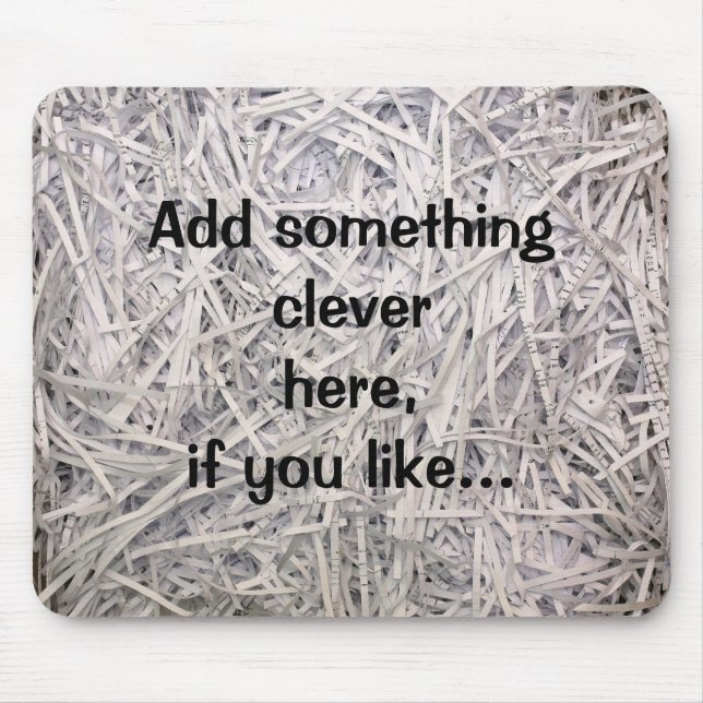 Shredded Paper Mouse Pad (Front)