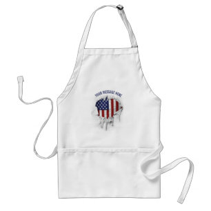 Shredded, Ripped and Torn American Flag Adult Apro Standard Apron