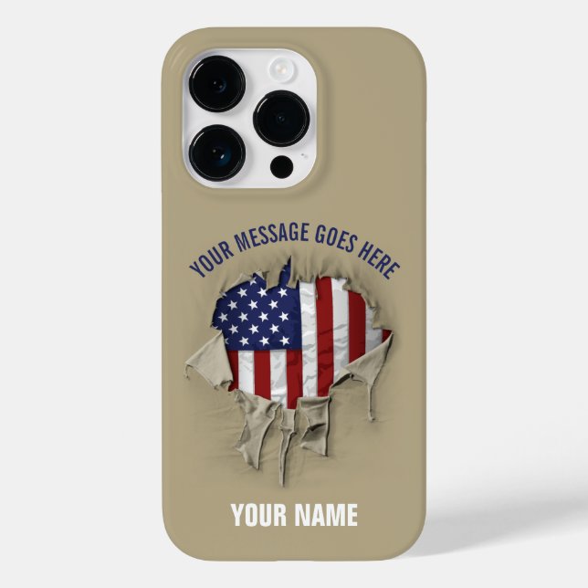 Shredded, Ripped and Torn American Flag Case-Mate  iPhone Case (Back)