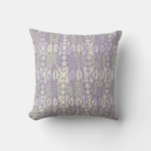 Shredded Stripes with Peacock Inspirations Throw Pillow