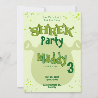 Shrek Inspired Birthday Invitation | Far Far Away