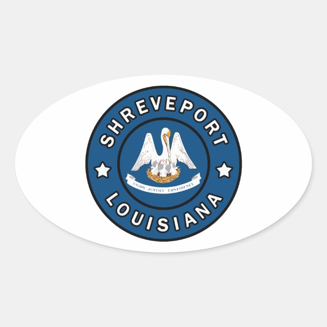 Shreveport Louisiana Oval Sticker (Front)