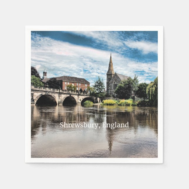 Shrewsbury, England Napkin (Front)