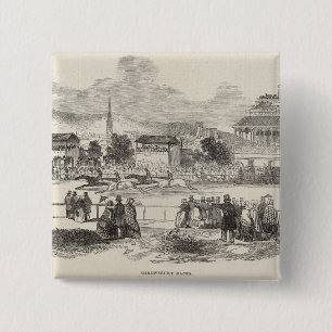 Shrewsbury Races,'The Illustrated London News' 2 Inch Square Button