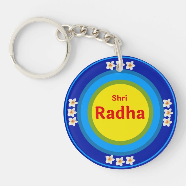 Shri Radha as in Vrindavan English Keychain (Front)
