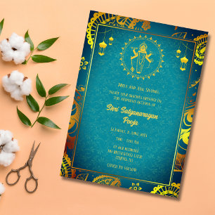 Shri Satyanarayan Pooja Hindu Invitation