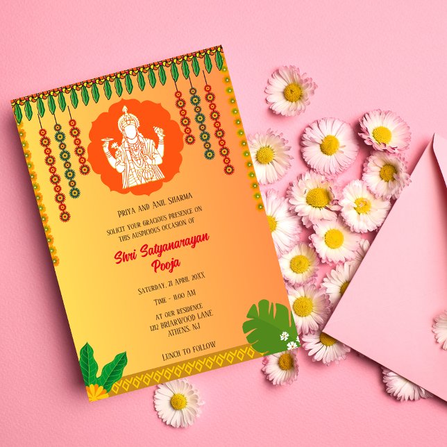Shri Satyanarayan Pooja Hindu Invitation (Creator Uploaded)